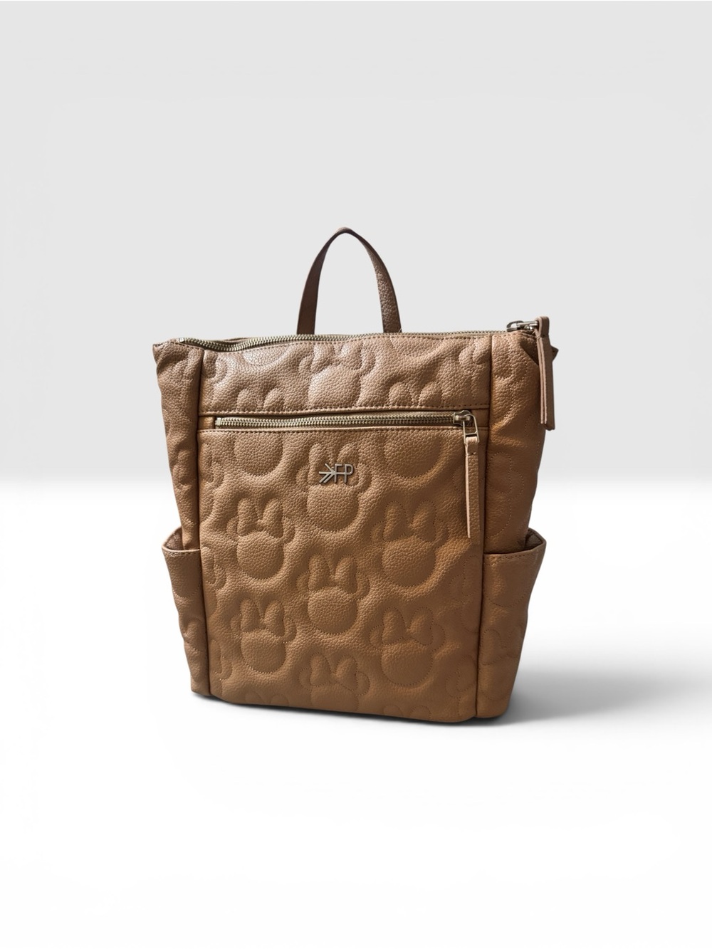 Freshly Picked x Disney Tan Quilted Faux-Leather Backpack Tote